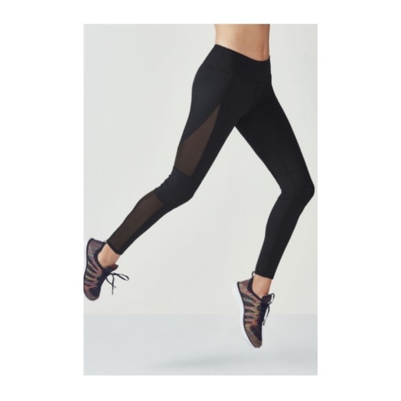 Fabletics Pants - Fabletics Demi Lovato Blair Black Mesh Leggings
